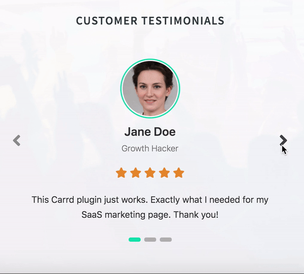 Jason's Plugins for Carrd - Customer Testimonial Slider