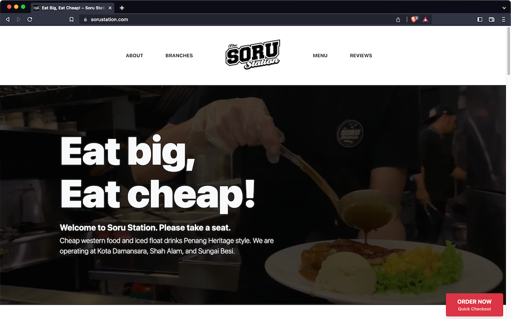 Soru Station website landing page